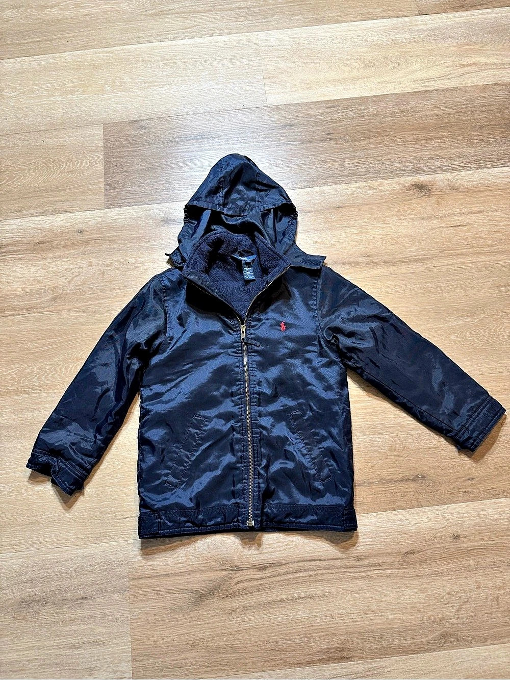 Polo by Ralph Lauren Boys Fleece-Lined Nylon Hooded Jacket Hooded Jacket Blue